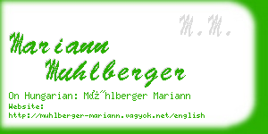 mariann muhlberger business card